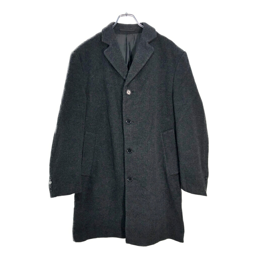 カシミヤ混 ウール チェスターフィールドコート グレー(メンズ 48)中古 古着 V4812|YAMAHISA USEDCLOTHINGSHOP