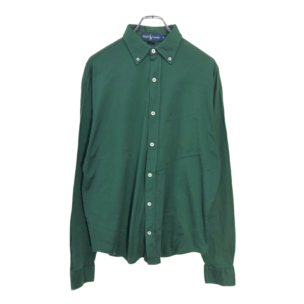 Polo by Ralph Lauren ポロ ラルフローレン ボタンダウン 長袖シャツ グリーン(メンズ M)中古 古着 V5545