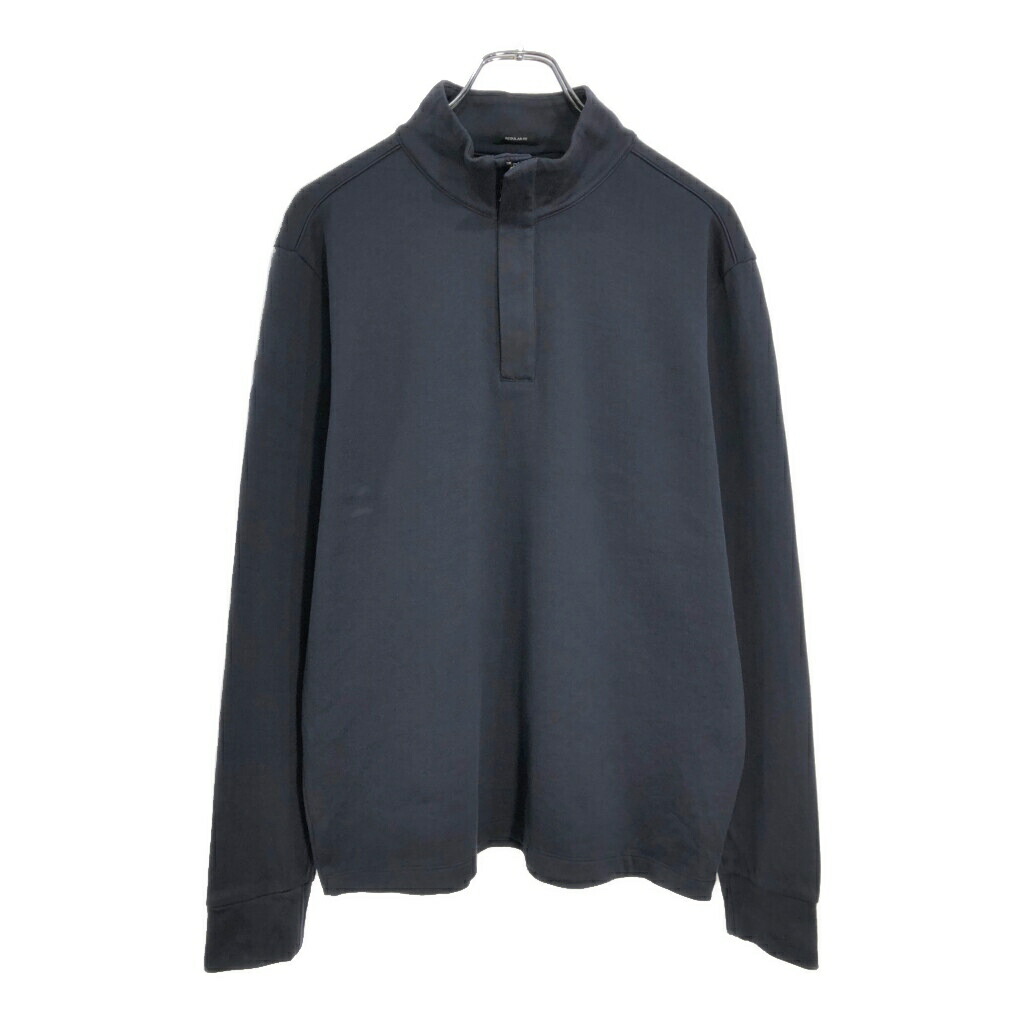 HUGO BOSS ヒューゴボス ハーフジップ コットンセーター ネイビー(メンズ L)中古 古着 V5136