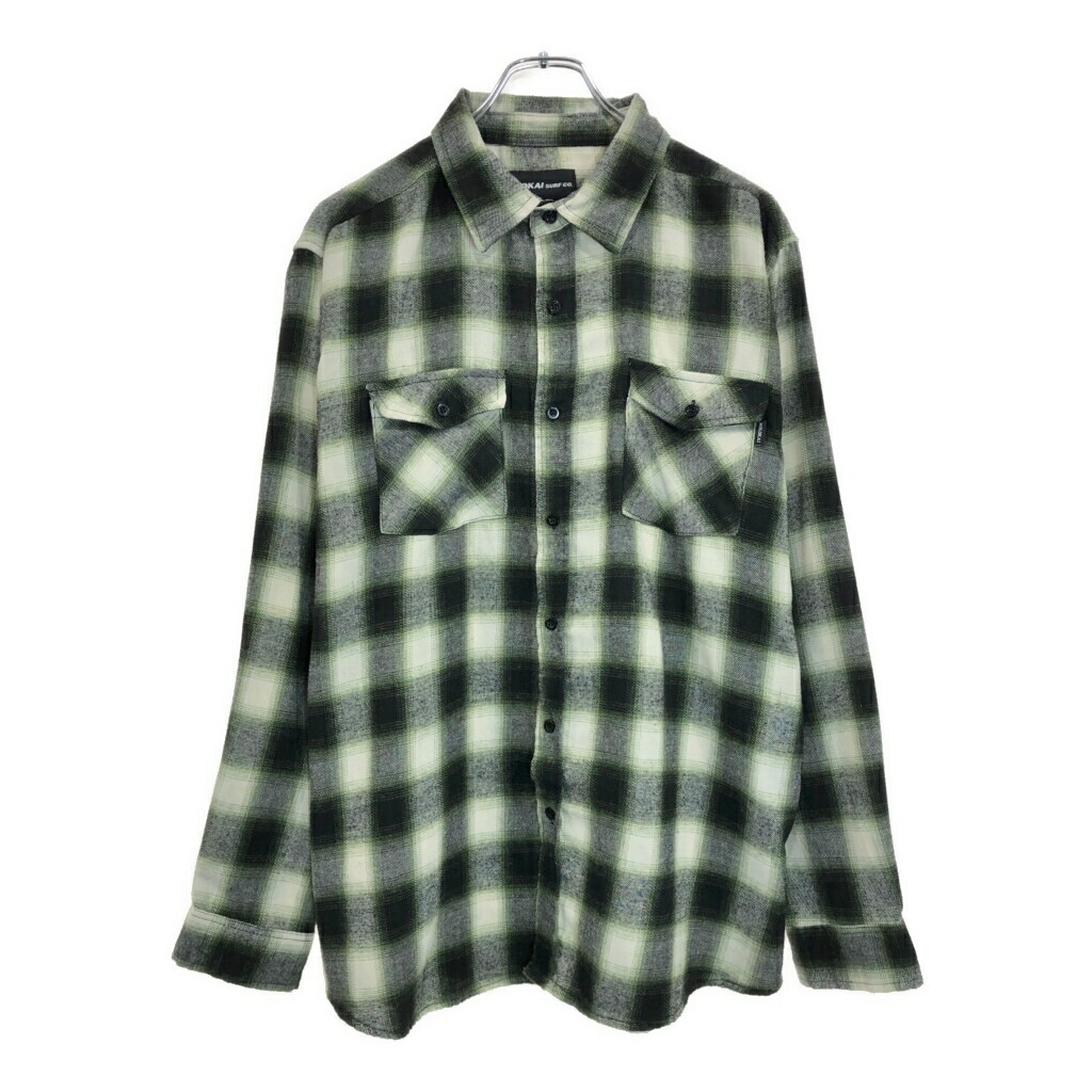 MOLOKAI SURF オンブレチェック フランネルシャツ マルチカラー(メンズ L)中古 古着 V5629