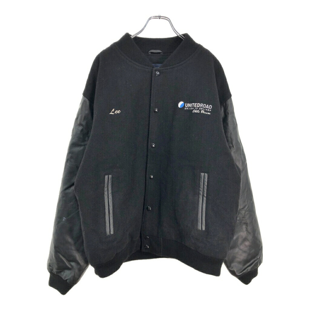 PORT AUTHORITY ポート・オーソリティ スタジアムジャケット 企業ロゴ ブラック(メンズ XL)中古 古着 V5926