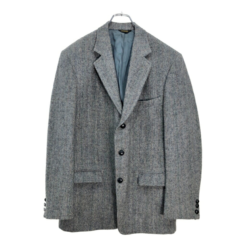 ハリスツイード ヘリンボーン テーラードジャケット XL 英国製 ヴィンテージ q7894-1.jpg