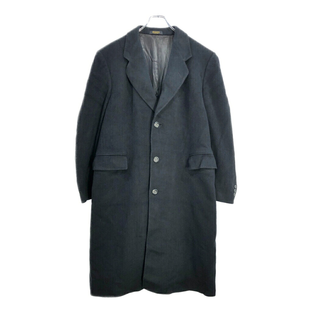 80年代 MARK ALEXANDER カシミヤ混 チェスターコート ブラック(メンズ 42 R)中古 古着 V5961｜YAMAHISA USEDCLOTHINGSHOP