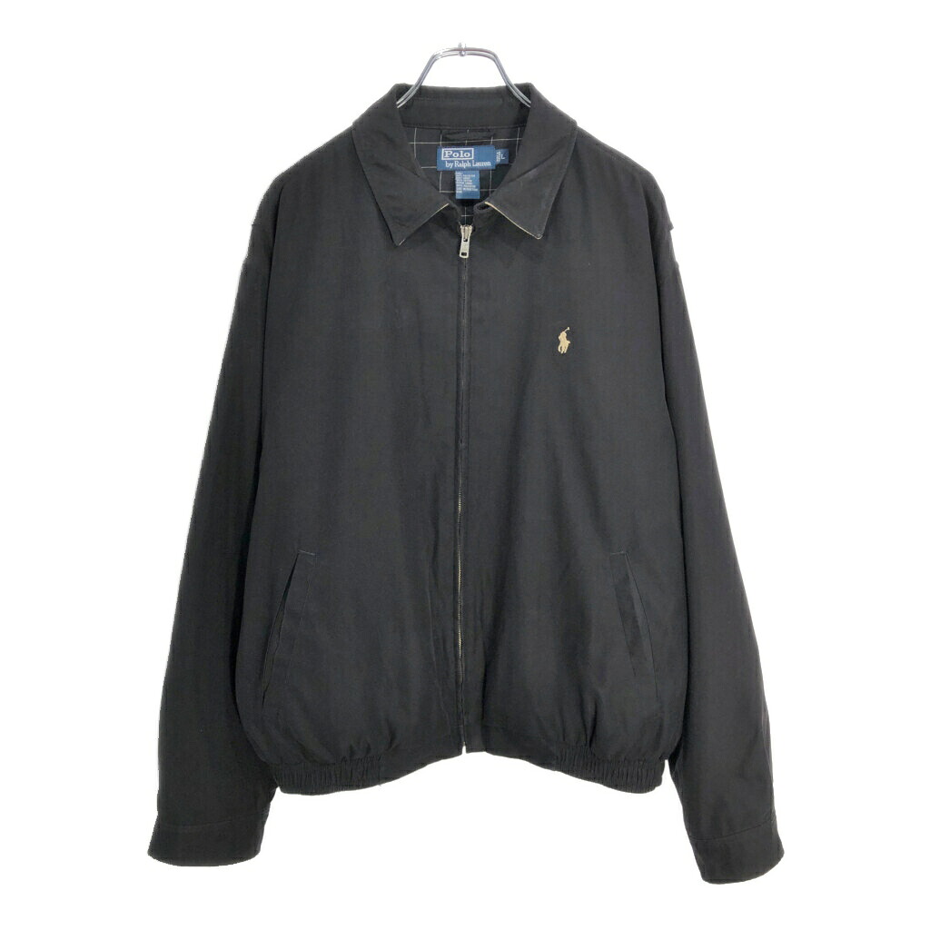 Polo by Ralph Lauren ポロ ラルフローレン スイングトップ ブラック(メンズ L)中古 古着 V6008|YAMAHISA USEDCLOTHINGSHOP