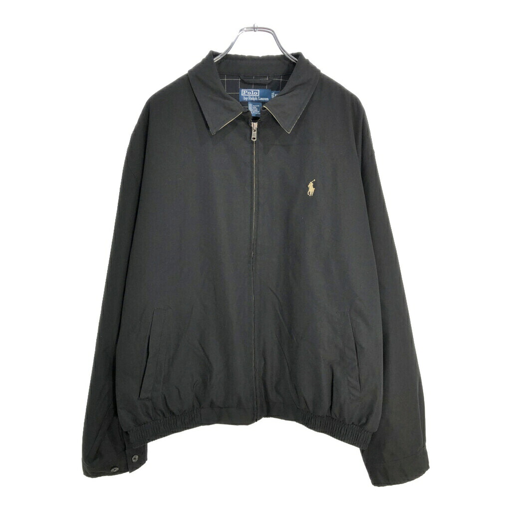 Polo by Ralph Lauren ポロ ラルフローレン スイングトップ ブラック(メンズ XL)中古 古着 V6049|YAMAHISA USEDCLOTHINGSHOP