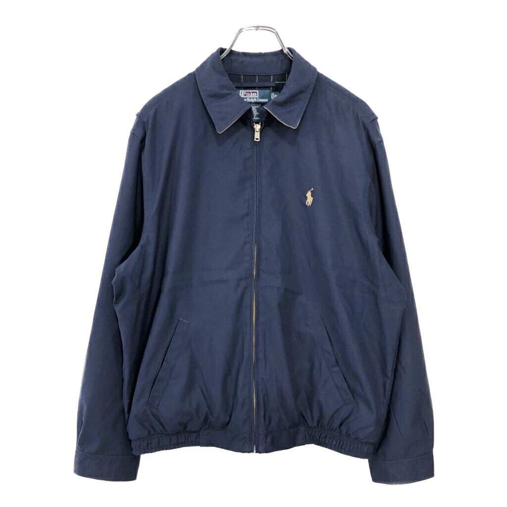 Polo by Ralph Lauren ポロ ラルフローレン スイングトップ ネイビー(メンズ M)中古 古着 V6113｜YAMAHISA USEDCLOTHINGSHOP