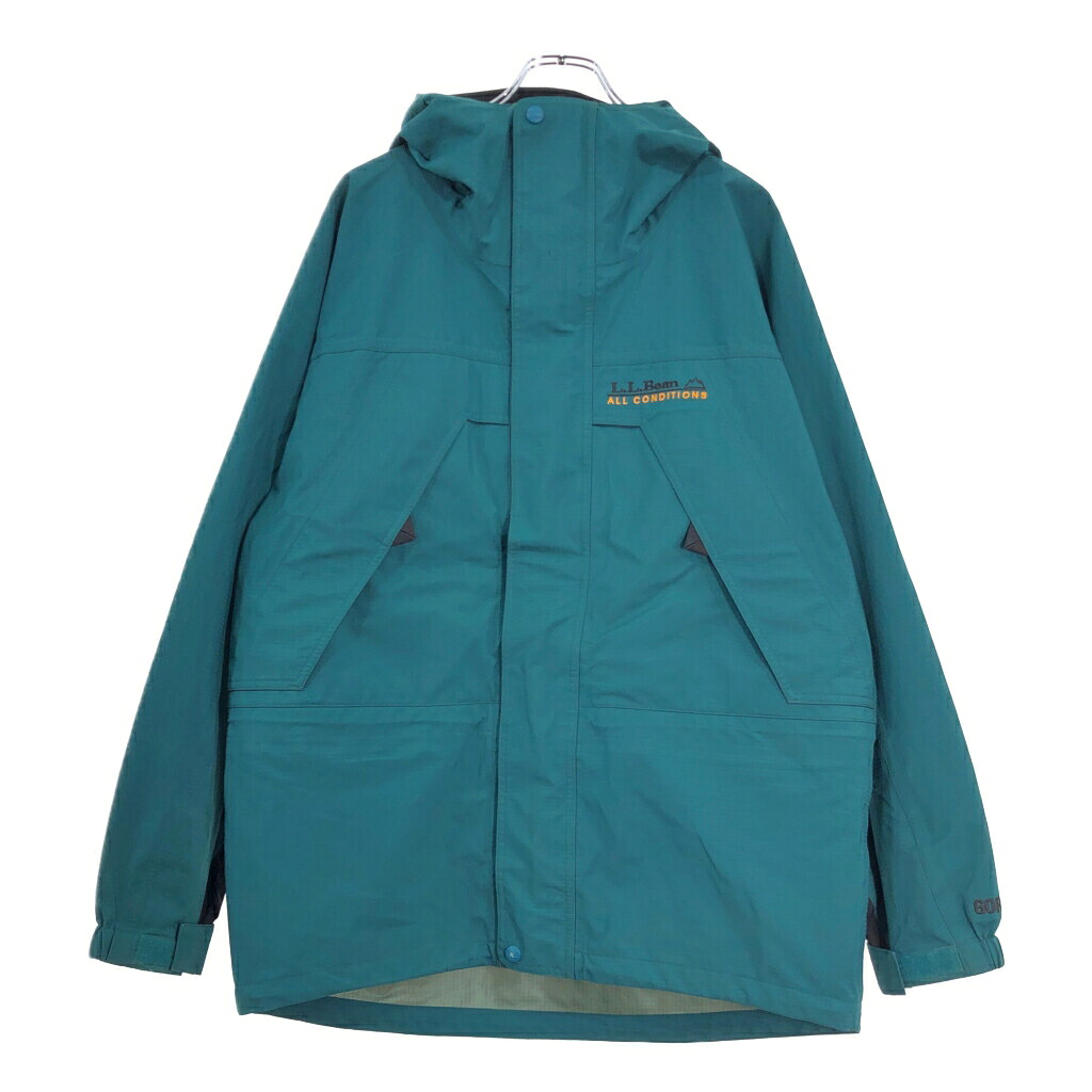 90年代 L.L.Bean エルエルビーン ALL CONDITIONS GORE-TEX マウンテンパーカー アウトドア グリーン(メンズ M)中古 古着 V6144｜YAMAHISA USEDCLOTHINGSHOP