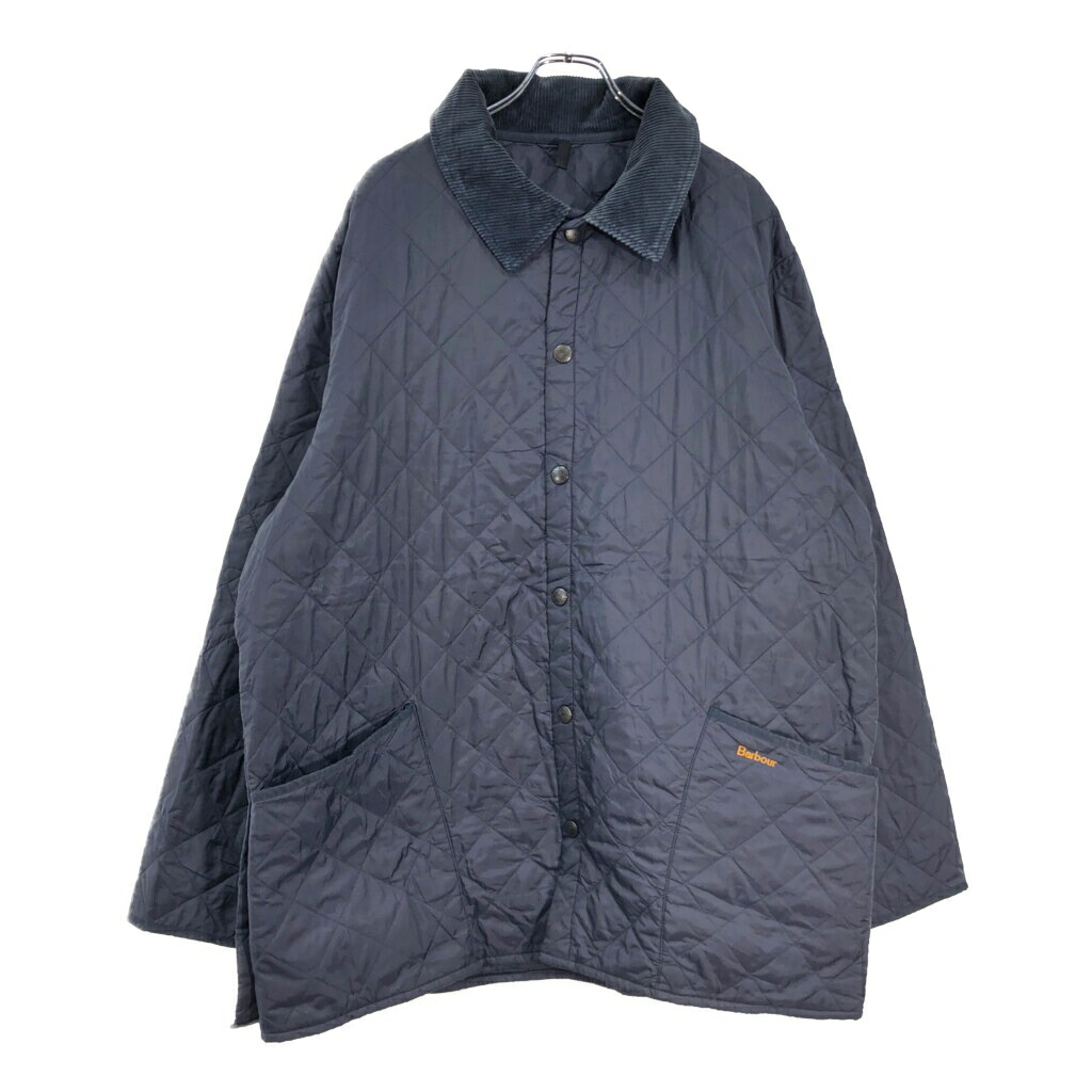 Barbour バブアー LIDDESDALE リッズデイル キルティングジャケット 大きいサイズ ネイビー(メンズ XXL)中古 古着 V6192|YAMAHISA USEDCLOTHINGSHOP