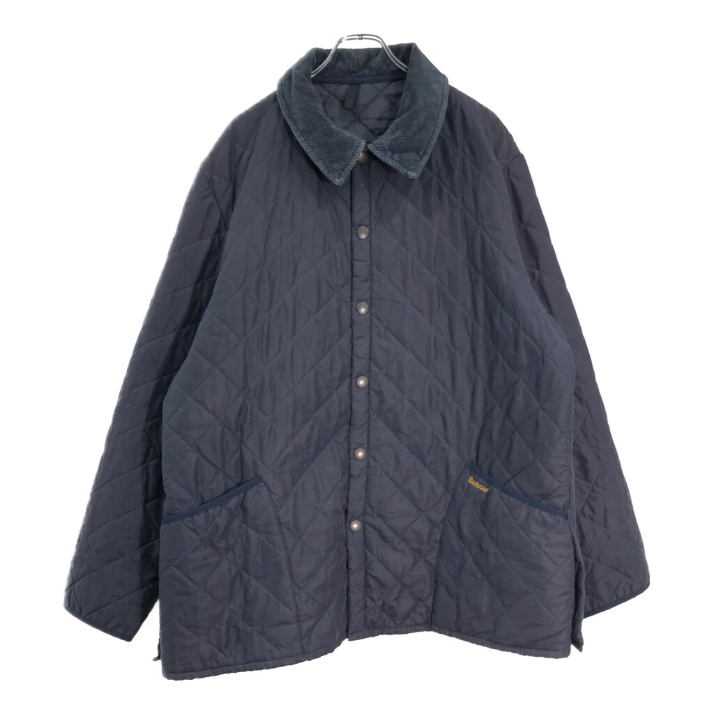 Barbour バブアー LIDDESDALE リッズデイル キルティングジャケット 大きいサイズ ネイビー(メンズ XXL相当)中古 古着 V6195|YAMAHISA USEDCLOTHINGSHOP