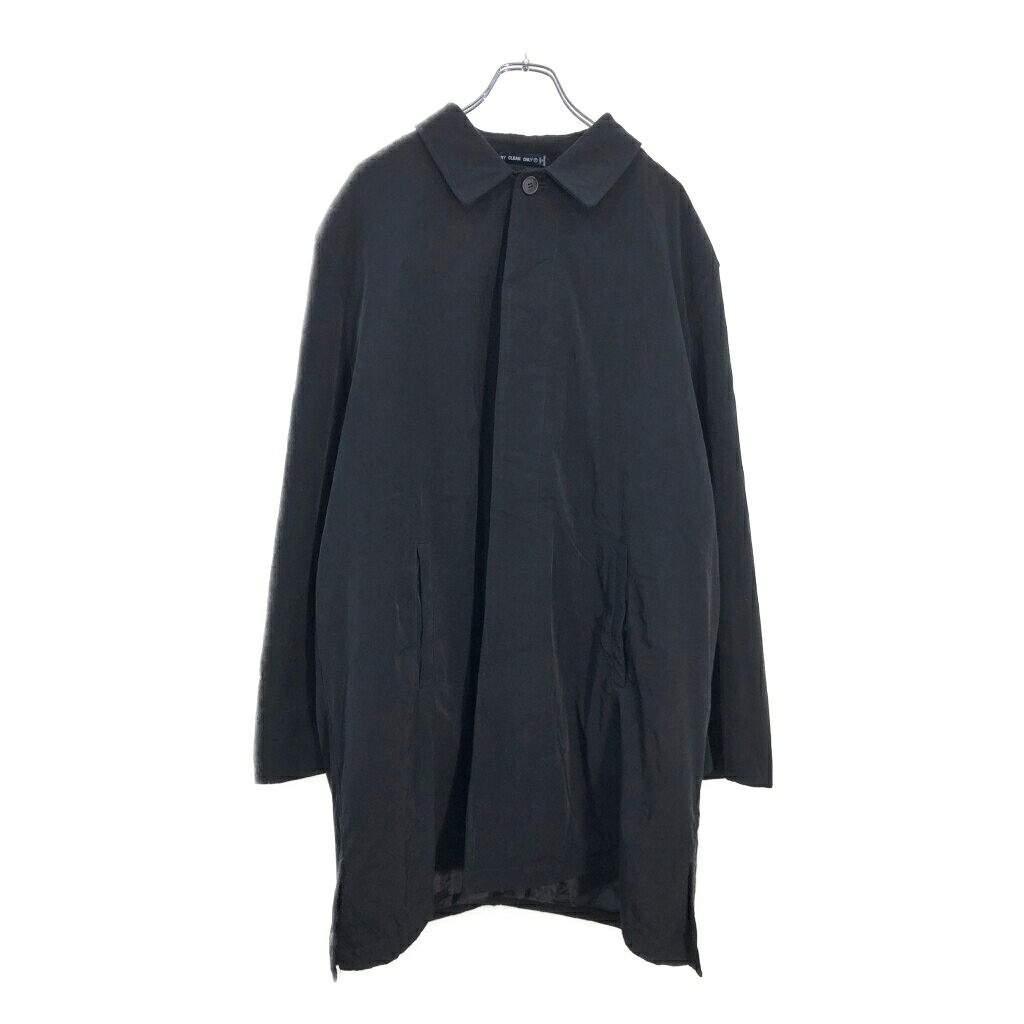 RALPH LAUREN ラルフローレン ステンカラーコート ブラック(メンズ L)中古 古着 V6209