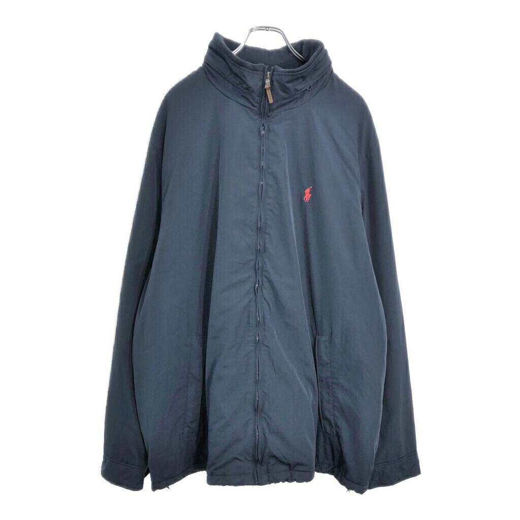 Polo by Ralph Lauren ポロ ラルフローレン ウォームアップジャケット 大きいサイズ ネイビー(メンズ 2XL)中古 古着 V6214｜YAMAHISA USEDCLOTHINGSHOP