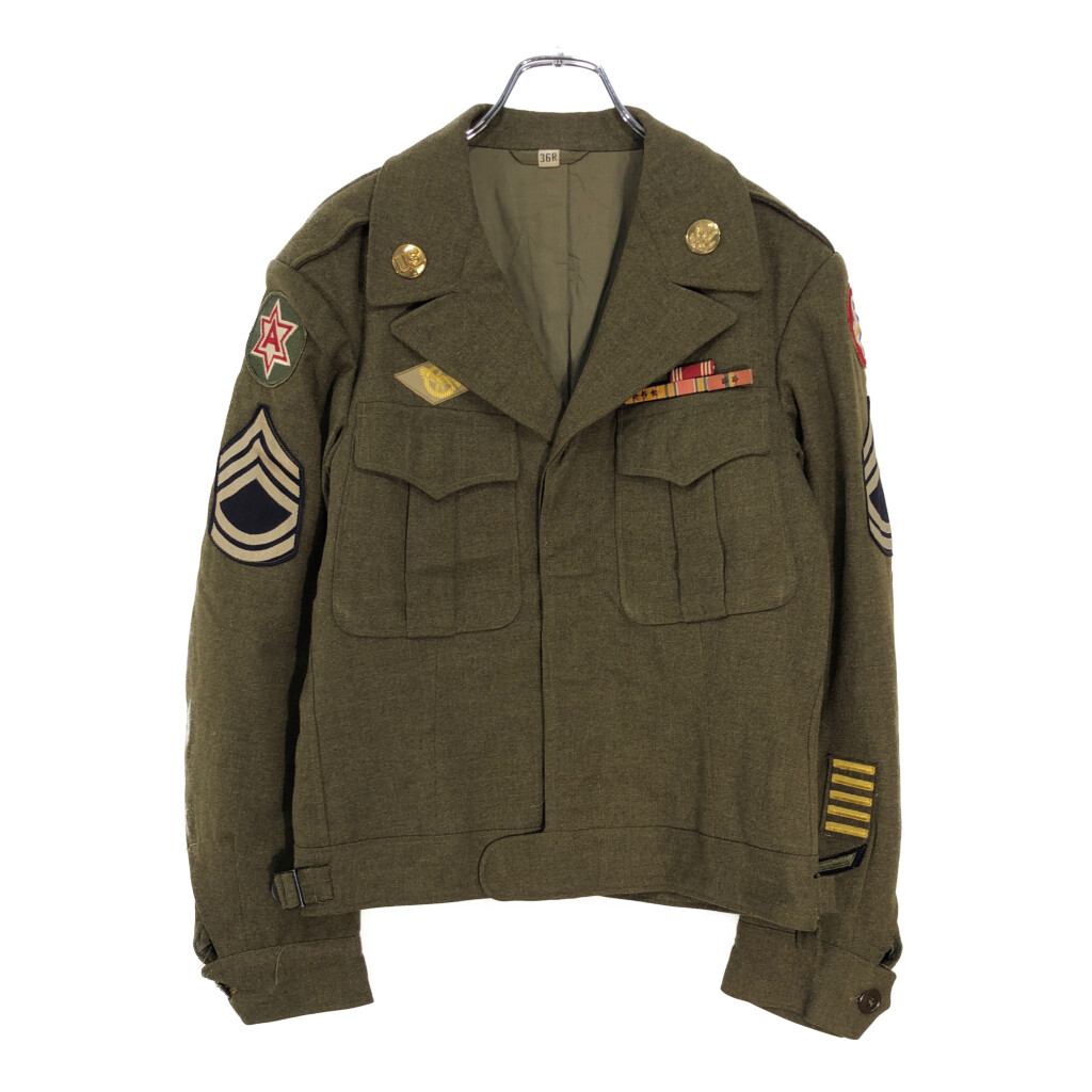 50年代 米軍実物 U.S.ARMY アイクジャケット ヴィンテージ ミリタリー オリーブ(メンズ 36 R)中古 古着 V6240｜YAMAHISA USEDCLOTHINGSHOP 10,588円
