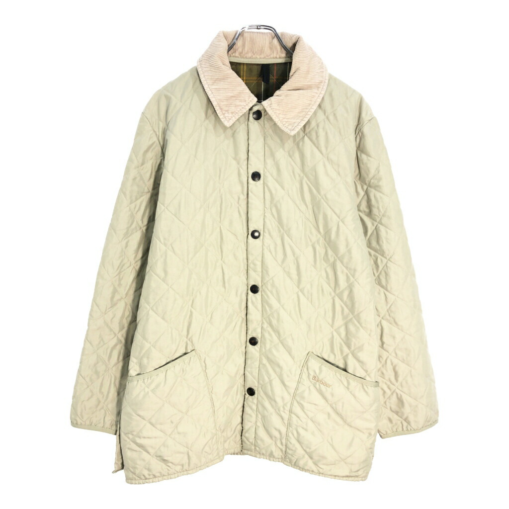 Barbour バブアー ESKDALE エスクデール キルティングジャケット アイボリー(メンズ MEDIUM)中古 古着 V6354|YAMAHISA USEDCLOTHINGSHOP