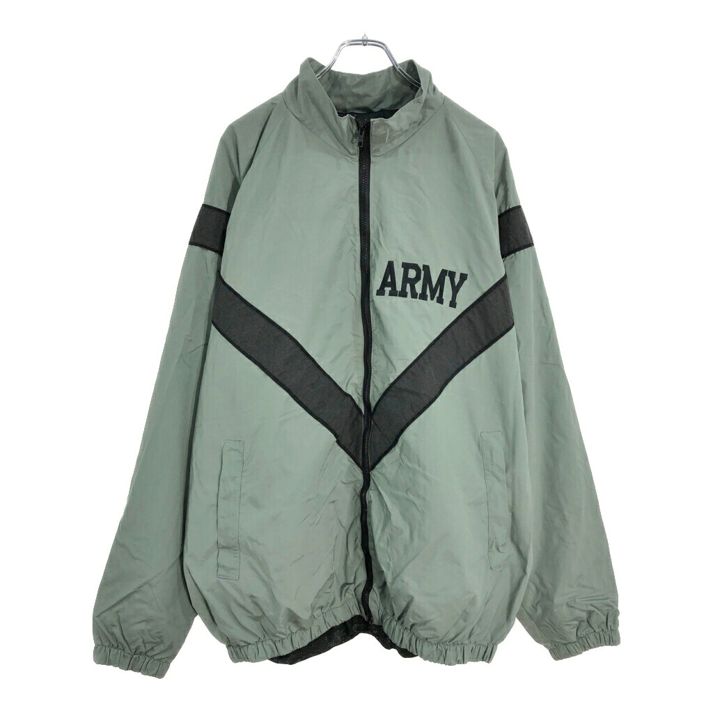 00年代 米軍実物 U.S.ARMY IPFU トレーニングジャケット ミリタリー グレー(メンズ X-LARGE REGULAR)中古 古着 V6609