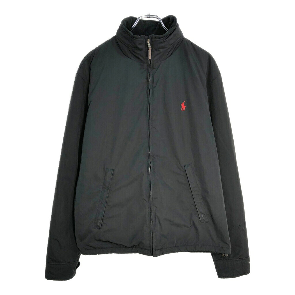 Polo by Ralph Lauren ポロ ラルフローレン ウォームアップジャケット ブラック(メンズ M)中古 古着 V6853|YAMAHISA USEDCLOTHINGSHOP