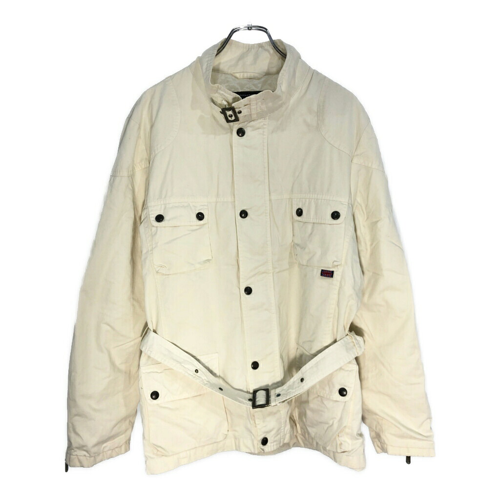 Belstaff ベルスタッフ Gold Label モーターサイクルジャケット バイクウェア ホワイト(レディース XL)中古 古着 V6954｜YAMAHISA USEDCLOTHINGSHOP