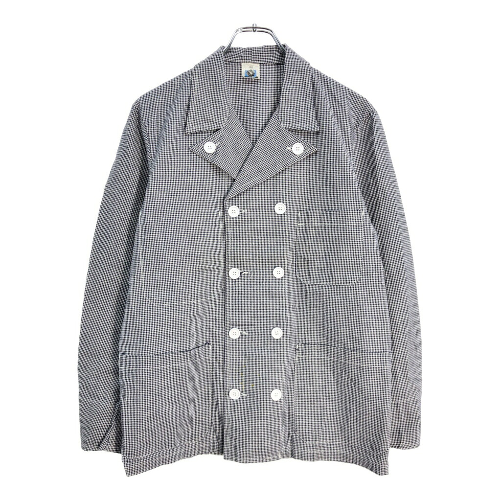 ROBUR フレンチワーク コックジャケット ユーロ ネイビー(メンズ 40)中古 古着 V7712｜YAMAHISA USEDCLOTHINGSHOP