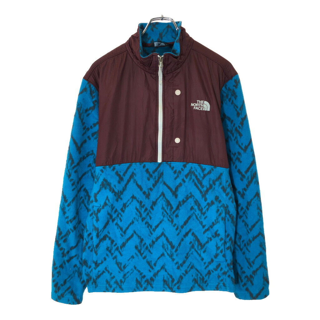 THE NORTH FACE ノースフェイス ハーフジップ フリースジャケット ブルー(メンズ L)中古 古着 V8267