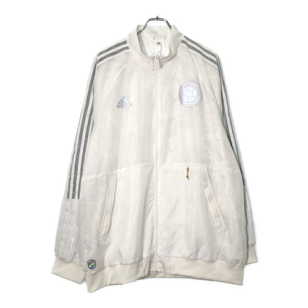 adidas アディダス ウィンドブレーカー ジャケット ホワイト(メンズ XL)中古 古着 V8297