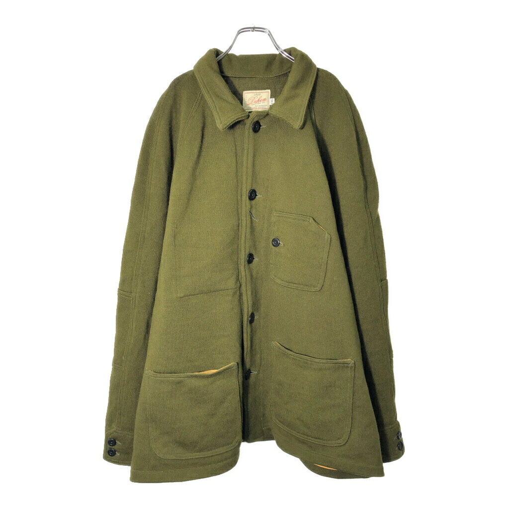 USA製 Dehen ディーエン ニット カバーオール オリーブ(メンズ XXL)中古 古着 V8349|YAMAHISA USEDCLOTHINGSHOP