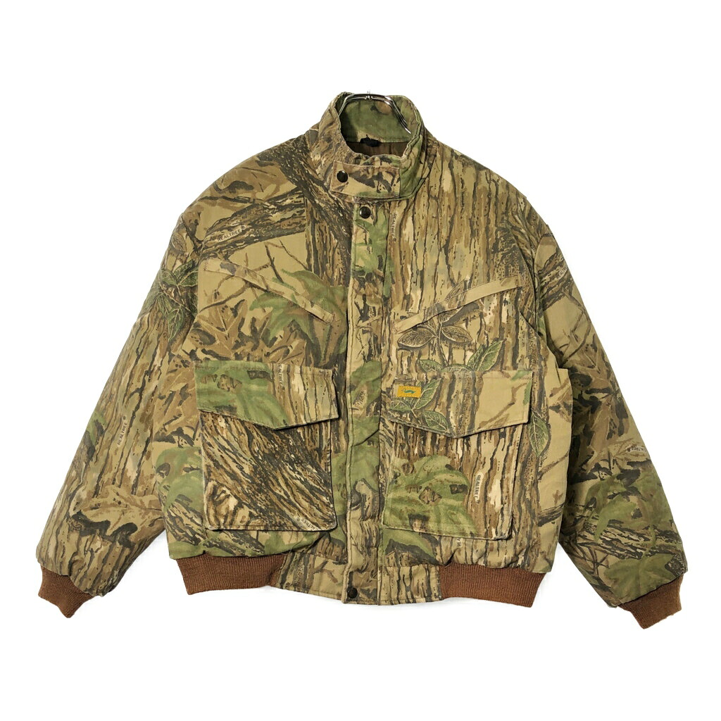 80年代 USA製 Duxbak ダックスバック リアルツリーカモ ダウンジャケット アウトドア 迷彩(メンズ MEDIUM REGULAR)中古 古着 V8353