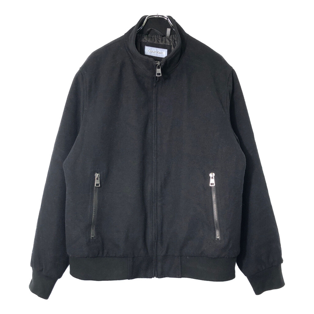 Calvin klein カルバンクライン ウールジャケット ブラック(メンズ L)中古 古着 V8354