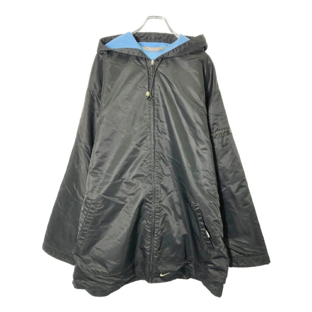 00年代 NIKE ナイキ リバーシブル ベンチジャケット スポーツ ブラック(メンズ XL)中古 古着 V8543