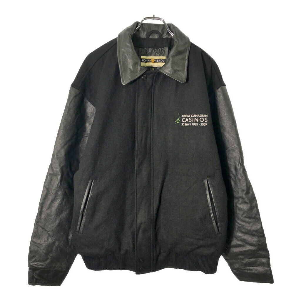 NORTH END ウール スタジアムジャケット ブラック(メンズ L)中古 古着 V8697|YAMAHISA USEDCLOTHINGSHOP