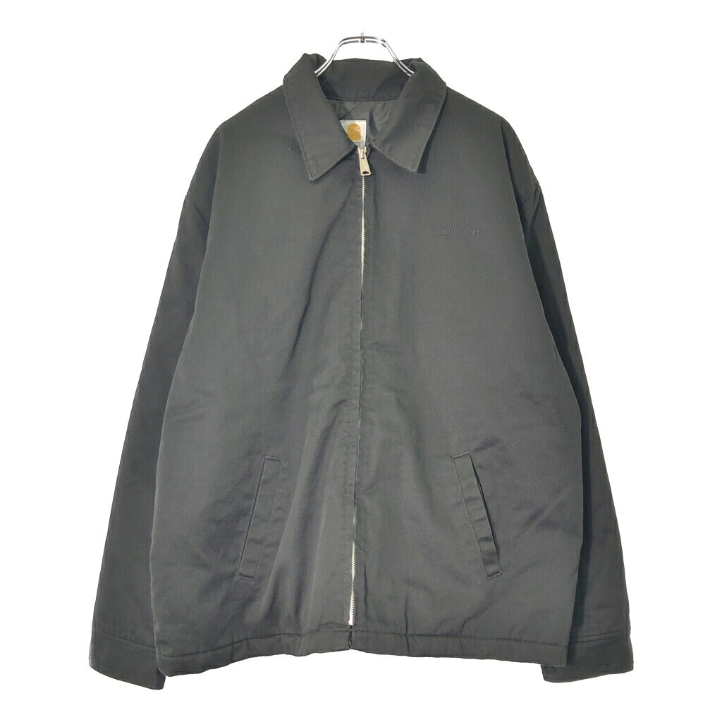 Carhartt カーハート ワークジャケット ブラック(メンズ XXL相当)中古 古着 V8737