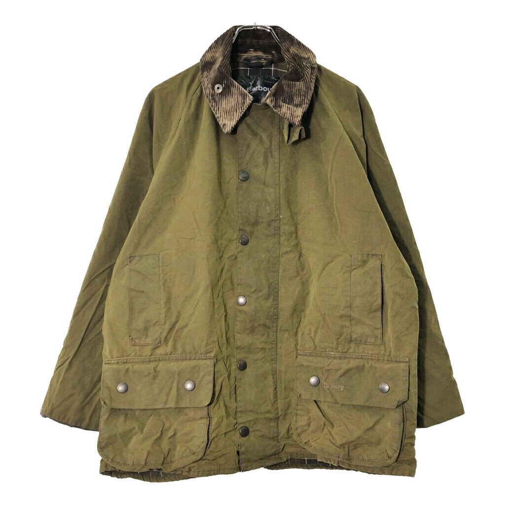 イングランド製 Barbour バブアー BEAUFORT ビューフォート オイルドジャケット オリーブ(メンズ L相当)中古 古着 V8744