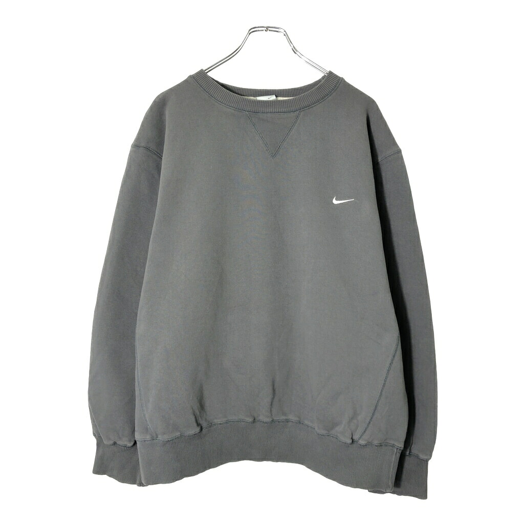 00年代 NIKE ナイキ ワンポイントロゴ スウェット スポーツ グレー(メンズ L)中古 古着 V8927