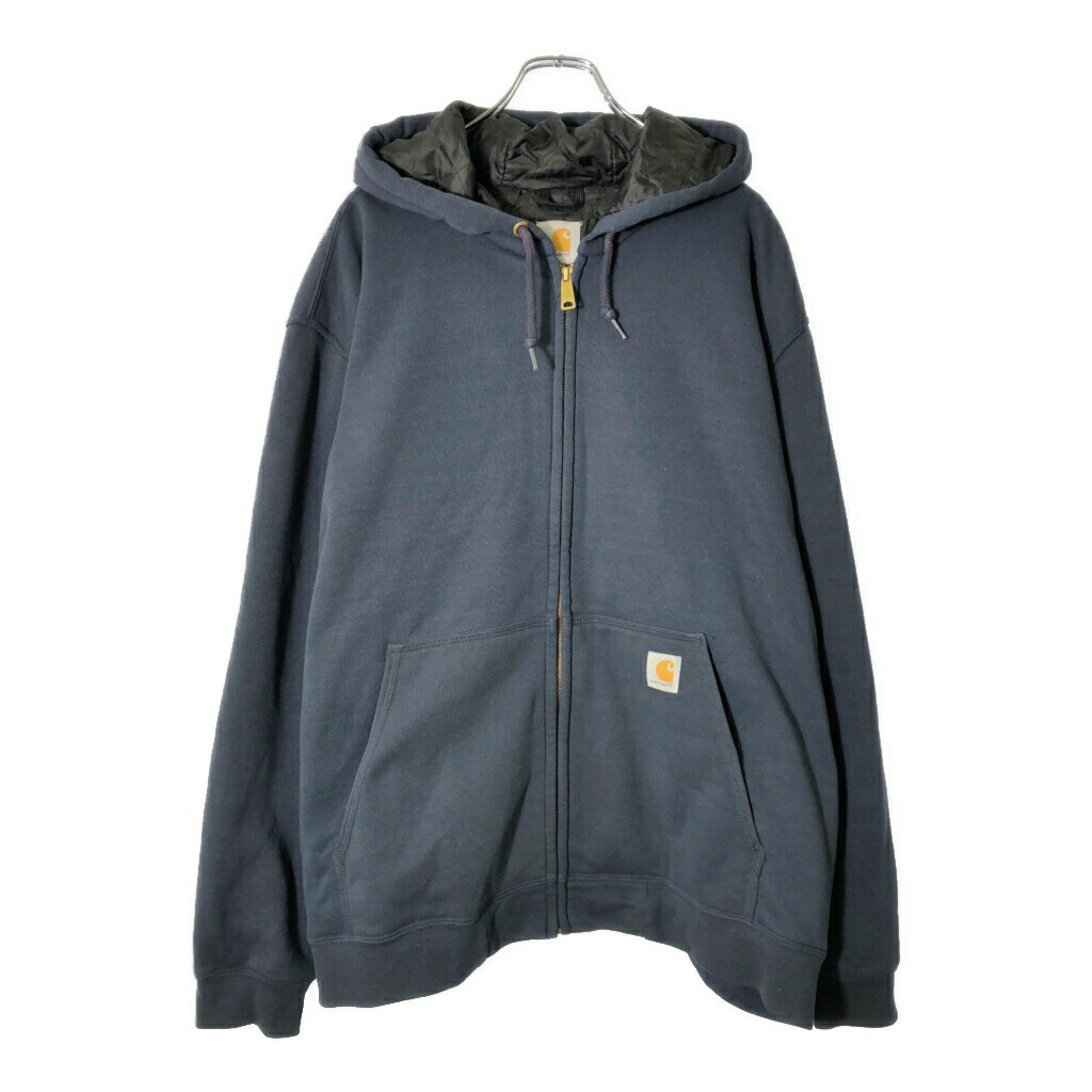 Carhartt USA製ダブルフェイスジップアップパーカー Mサイズ ネイビー Carhartt USA製ダブルフェイスジップアップパーカー Mサイズ ネイビー