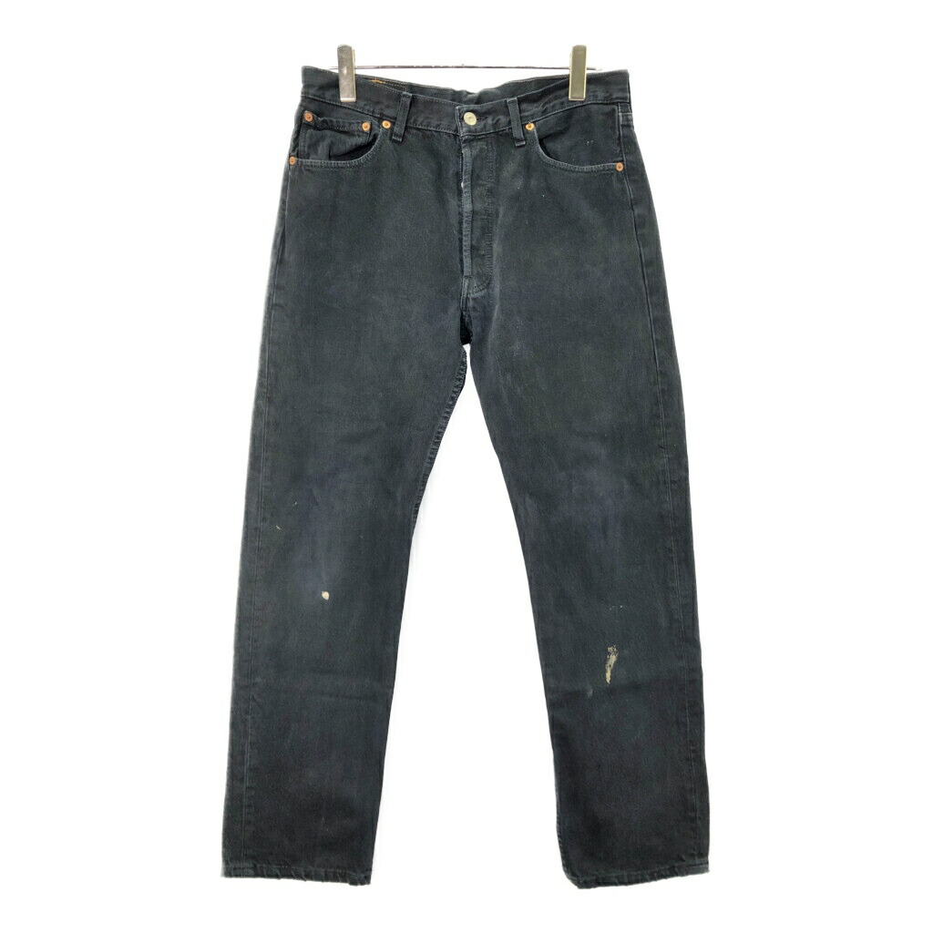 イギリス製 Levi's リーバイス デニムパンツ ユーロ ブラック(メンズ W34 L32)中古 古着 V9005