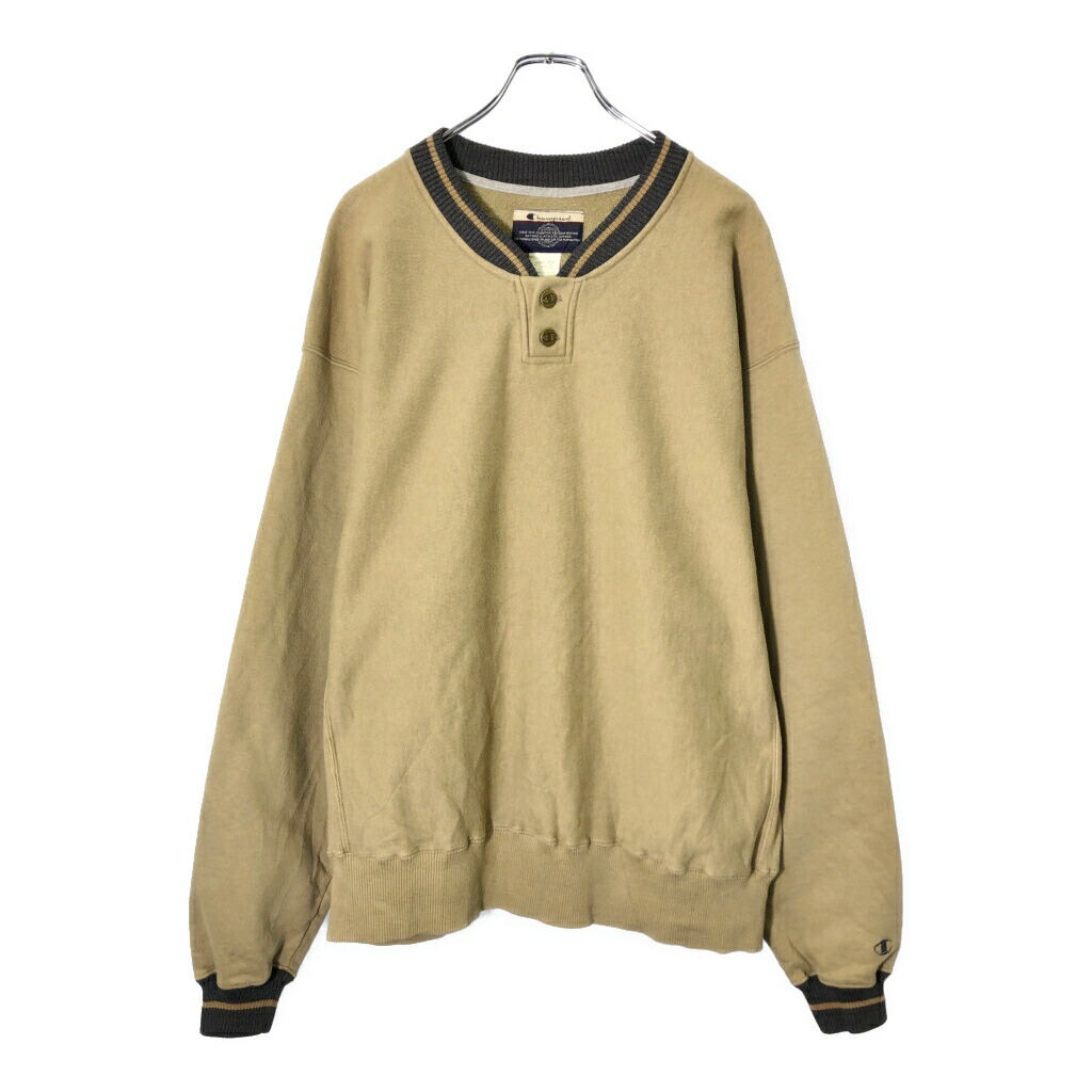 00年代 Champion チャンピオン PREMIUM REVERSE WEAVE プレミアムリバースウィーブ スウェット ベージュ(メンズ XL)中古 古着 V9173｜YAMAHISA USEDCLOTHINGSHOP