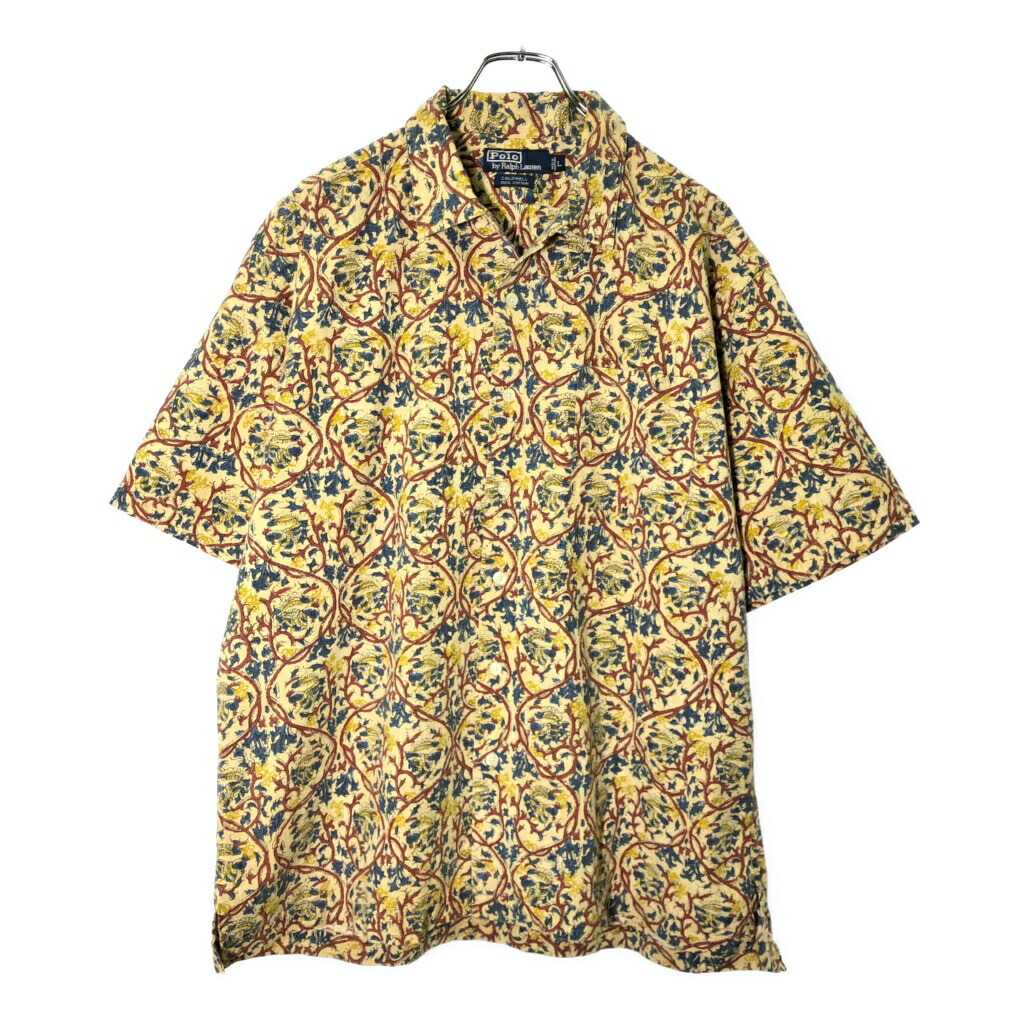 ポロラルフローレン CALDWELL リネン 開襟 コールドウェル L 90's Polo by Ralph Lauren 