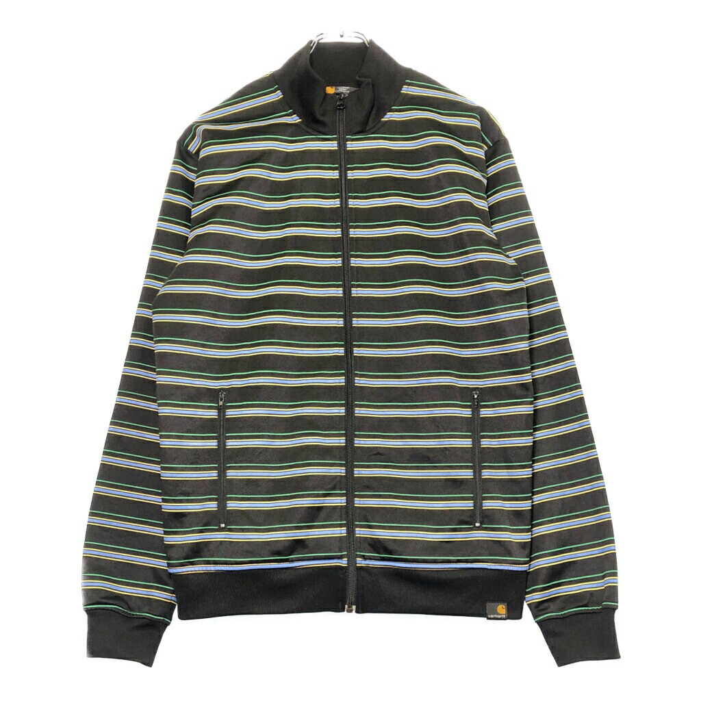 Carhartt カーハート GRIP JACKET トラックジャケット ボーダー ブラック(メンズ M)中古 古着 V9224