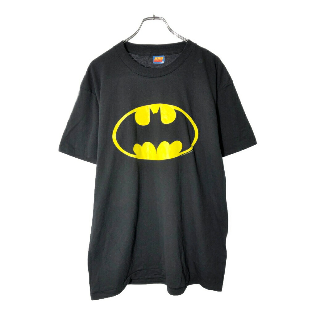 80年代 USA製 BATMAN バットマン Ｔシャツ コミックス ブラック(メンズ XL)中古 古着 V9316