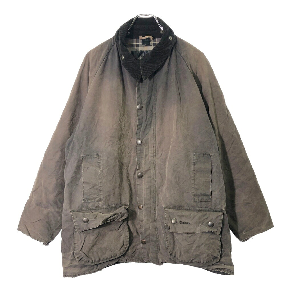 イングランド製 Barbour バブアー BEAUFORT ビューフォート オイルドジャケット ブラウン(メンズ L相当)中古 古着 V9395