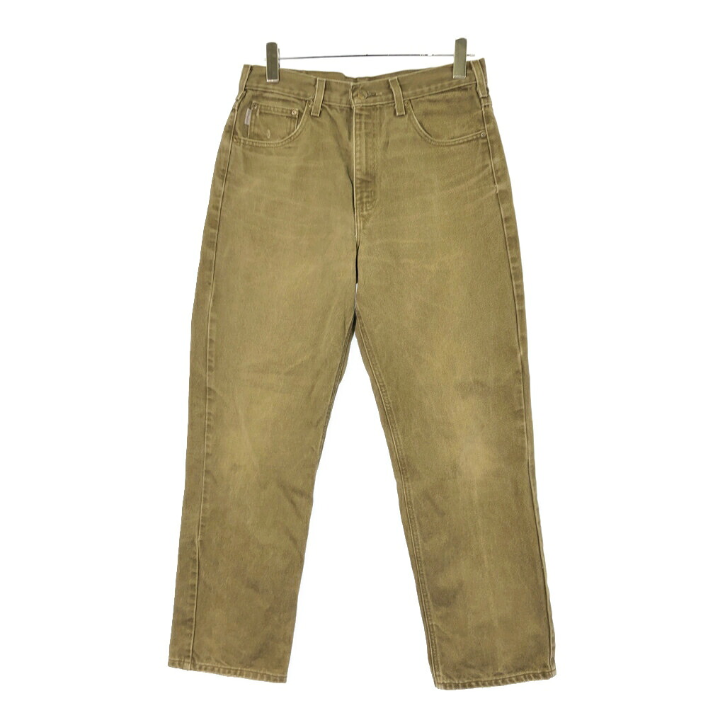 Carhartt カーハート カラーデニムパンツ カーキ(メンズ W34 L30)中古 古着 V9614