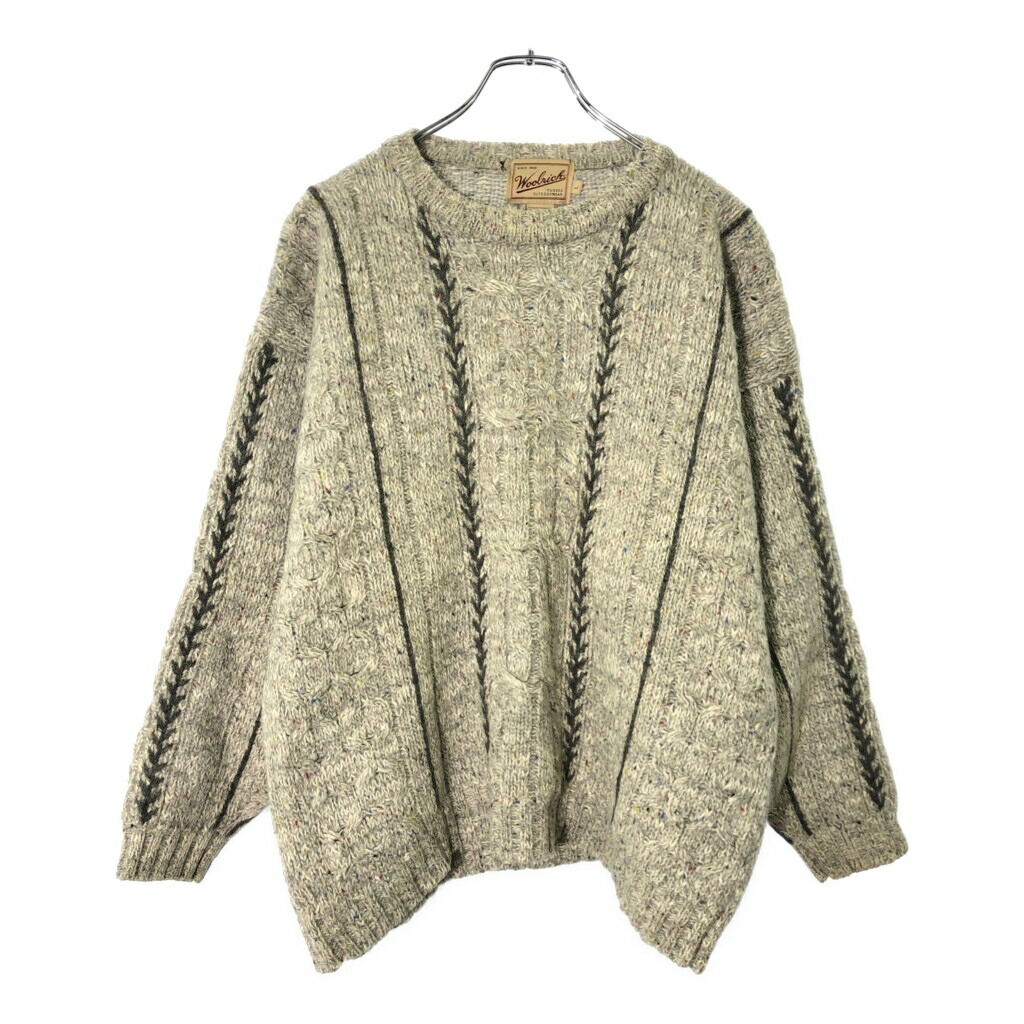 WOOLRICH ウールリッチ ウールニット セーター グレー(メンズ L)中古 古着 V9799