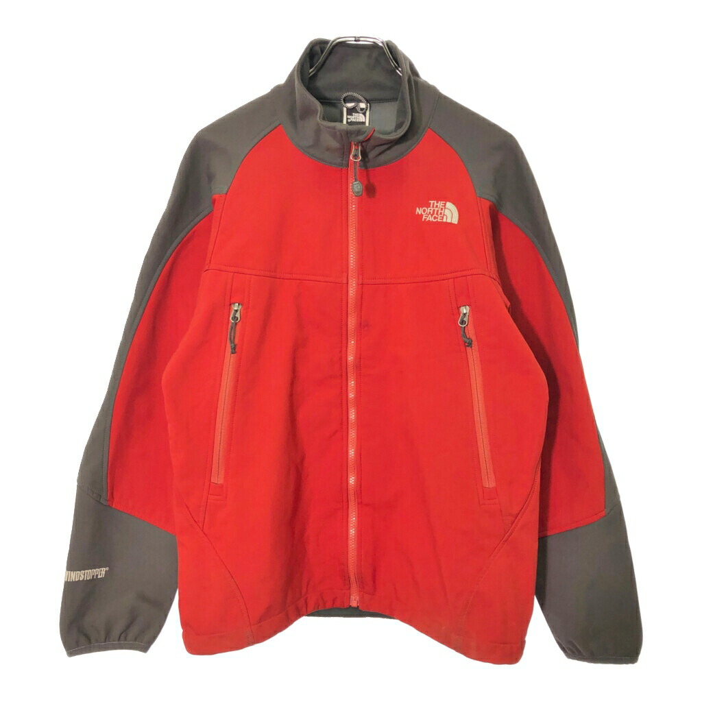 THE NORTH FACE ノースフェイス SUMMIT SERIES ソフトシェルジャケット アウトドア レッド(メンズ S)中古 古着 X0174