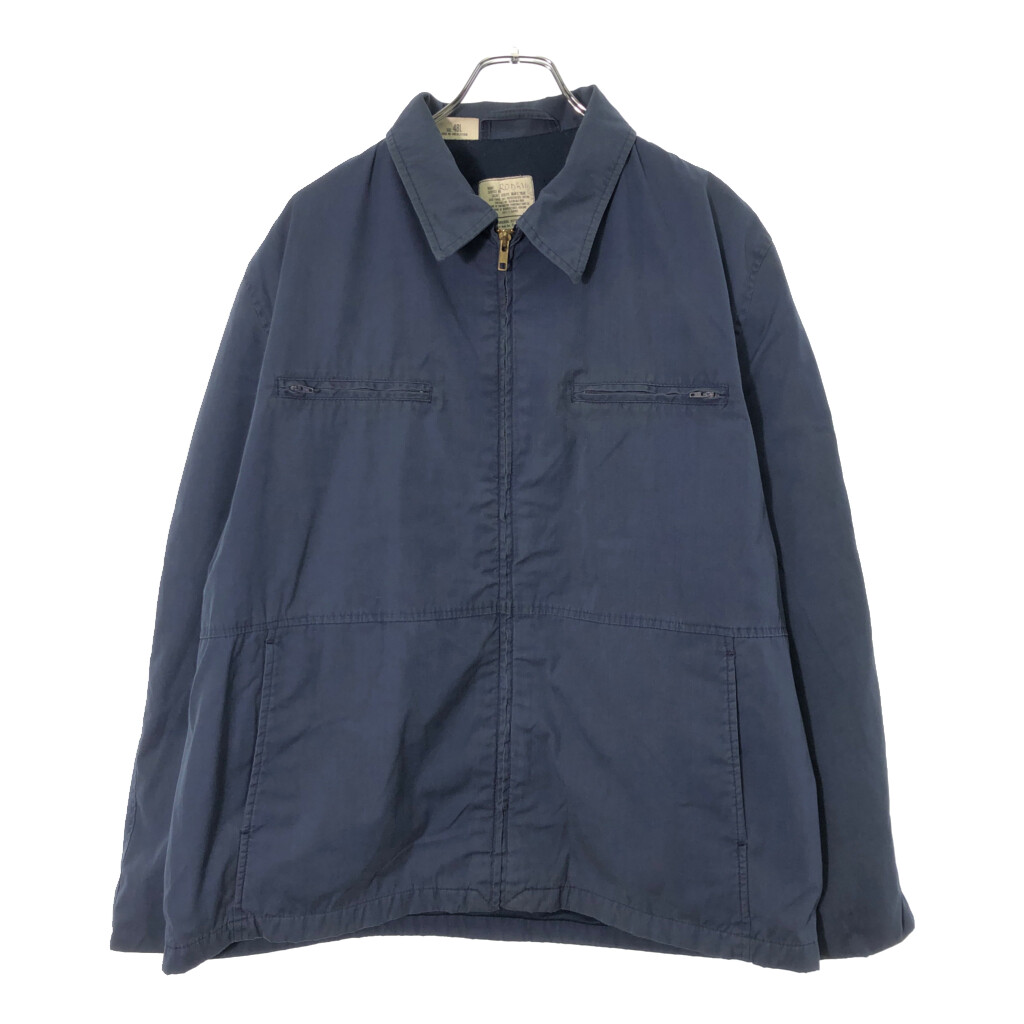 90年代 米軍実物 U.S.NAVY ユーティリティージャケット ミリタリー ネイビー(メンズ 48 L)中古 古着 X0176