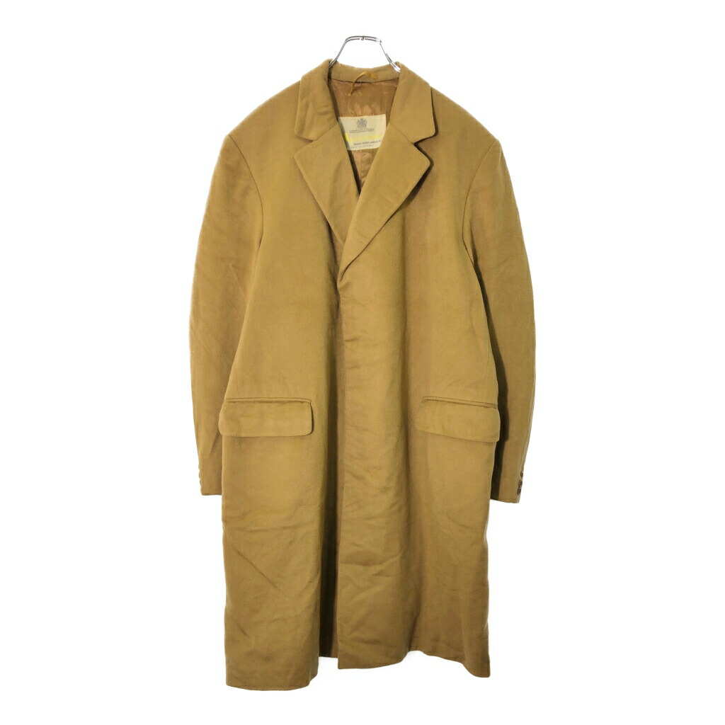 70年代 イングランド製 Aquascutum アクアスキュータム カシミヤチェスターコート ヴィンテージ(メンズ 46 R)中古 古着 X0247