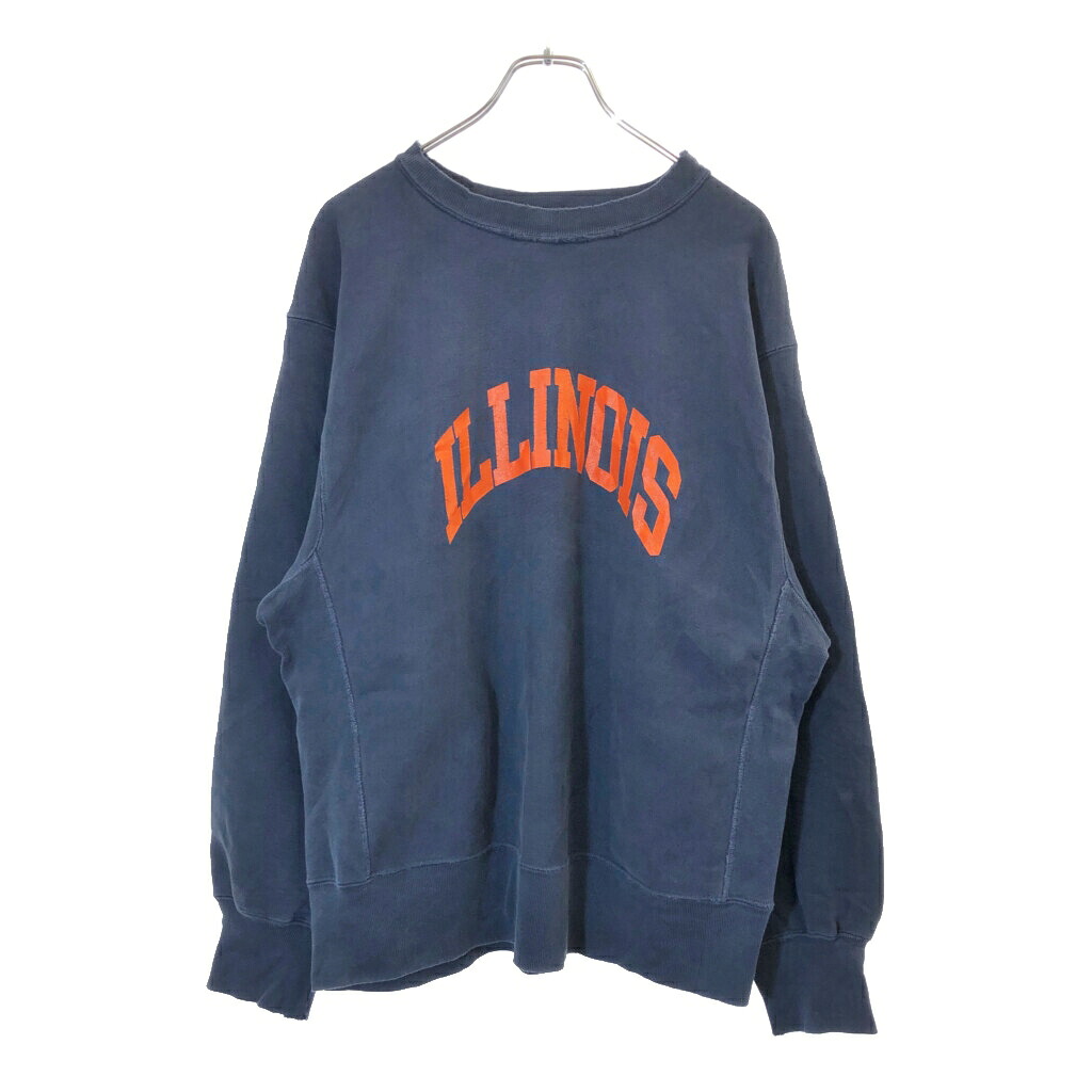 Champion チャンピオン スウェット カレッジ ネイビー(メンズ XL相当)中古 古着 X0273｜YAMAHISA USEDCLOTHINGSHOP