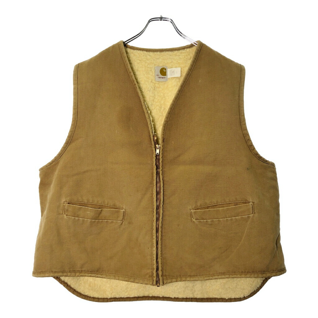 楽天市場】Carhartt カーハート ダック 裏ボア ベスト ベージュ
