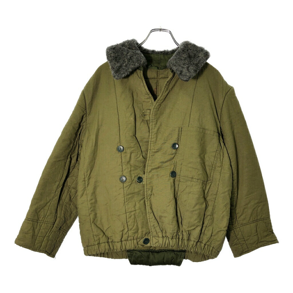 80年代 ハンガリー軍 M-63 キルティングジャケット ユーロ ミリタリー オリーブ(メンズ 46)中古 古着 X0554