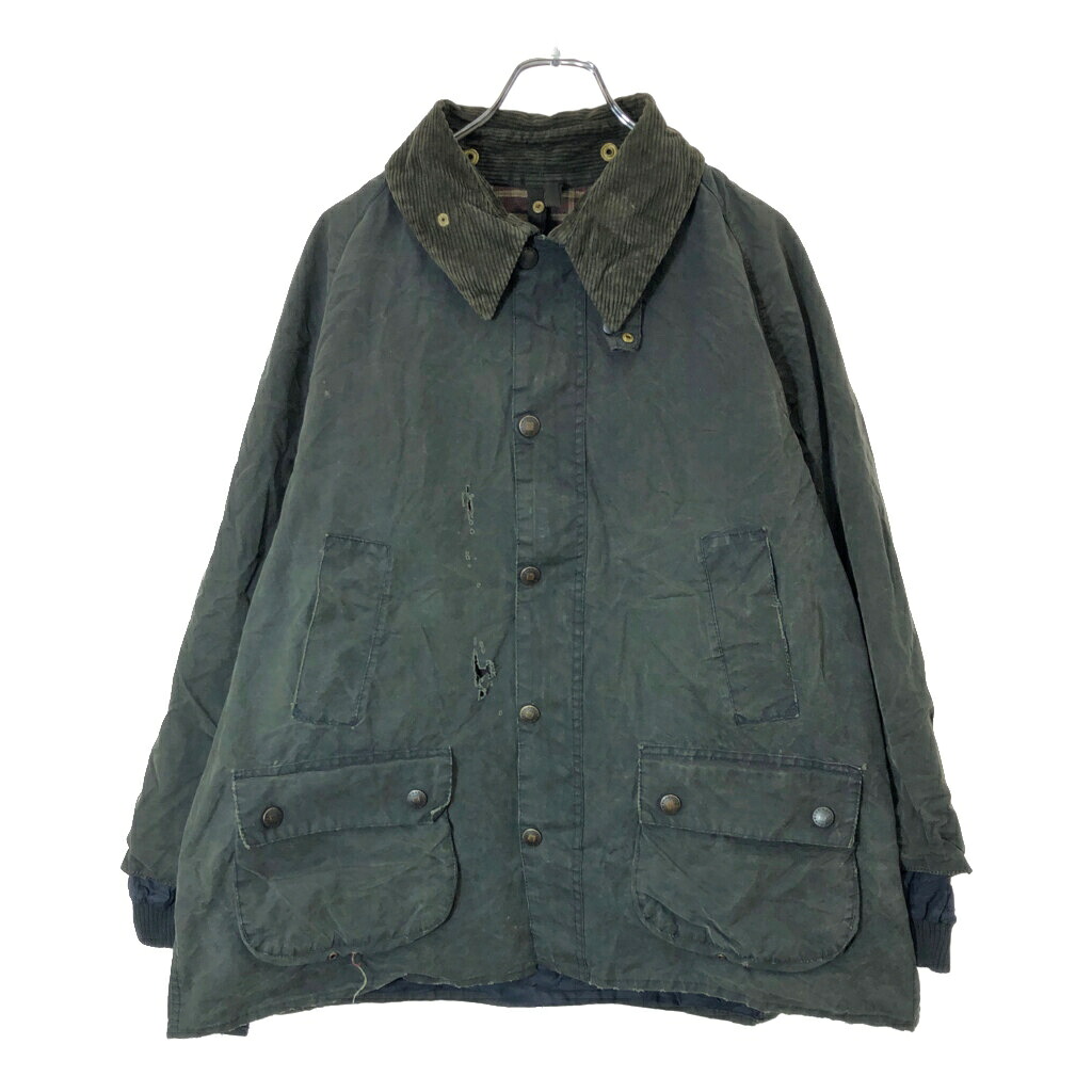 90年代 イングランド製 Barbour バブアー BEDALEビデイル オイルドジャケット ネイビー(メンズ C46/117CM)中古 古着 X0627｜YAMAHISA USEDCLOTHINGSHOP