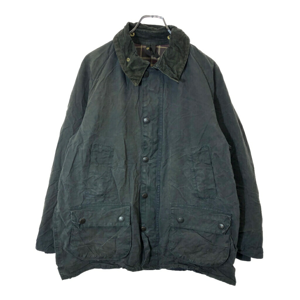 90年代 イングランド製 Barbour バブアー BEDALEビデイル オイルドジャケット ネイビー(メンズ C42/107CM)中古 古着 X0629