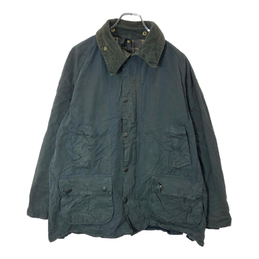 90年代 イングランド製 Barbour バブアー BEDALEビデイル オイルドジャケット ネイビー(メンズ C42/107CM)中古 古着 X0630｜YAMAHISA USEDCLOTHINGSHOP