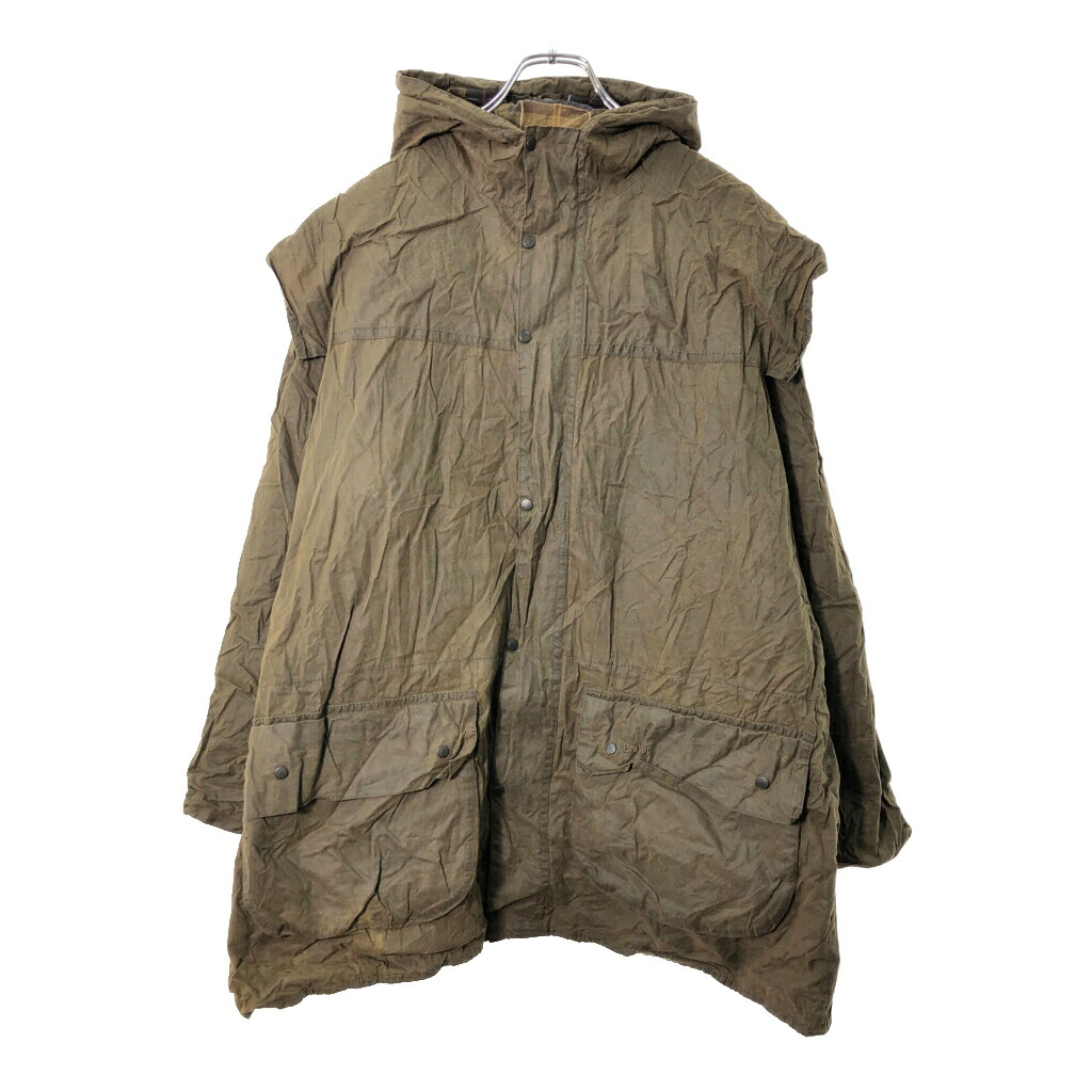 イングランド製 Barbour バブアー CLASSIC DURHAM オイルドジャケット ブラウン(メンズ C44/112CM)中古 古着 X0687|YAMAHISA USEDCLOTHINGSHOP